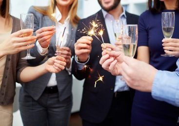 Guests at a corporate gala celebration